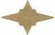 Inlay, Small Square Star,
1.44" by 0.92"l,  brass 0.040" thick